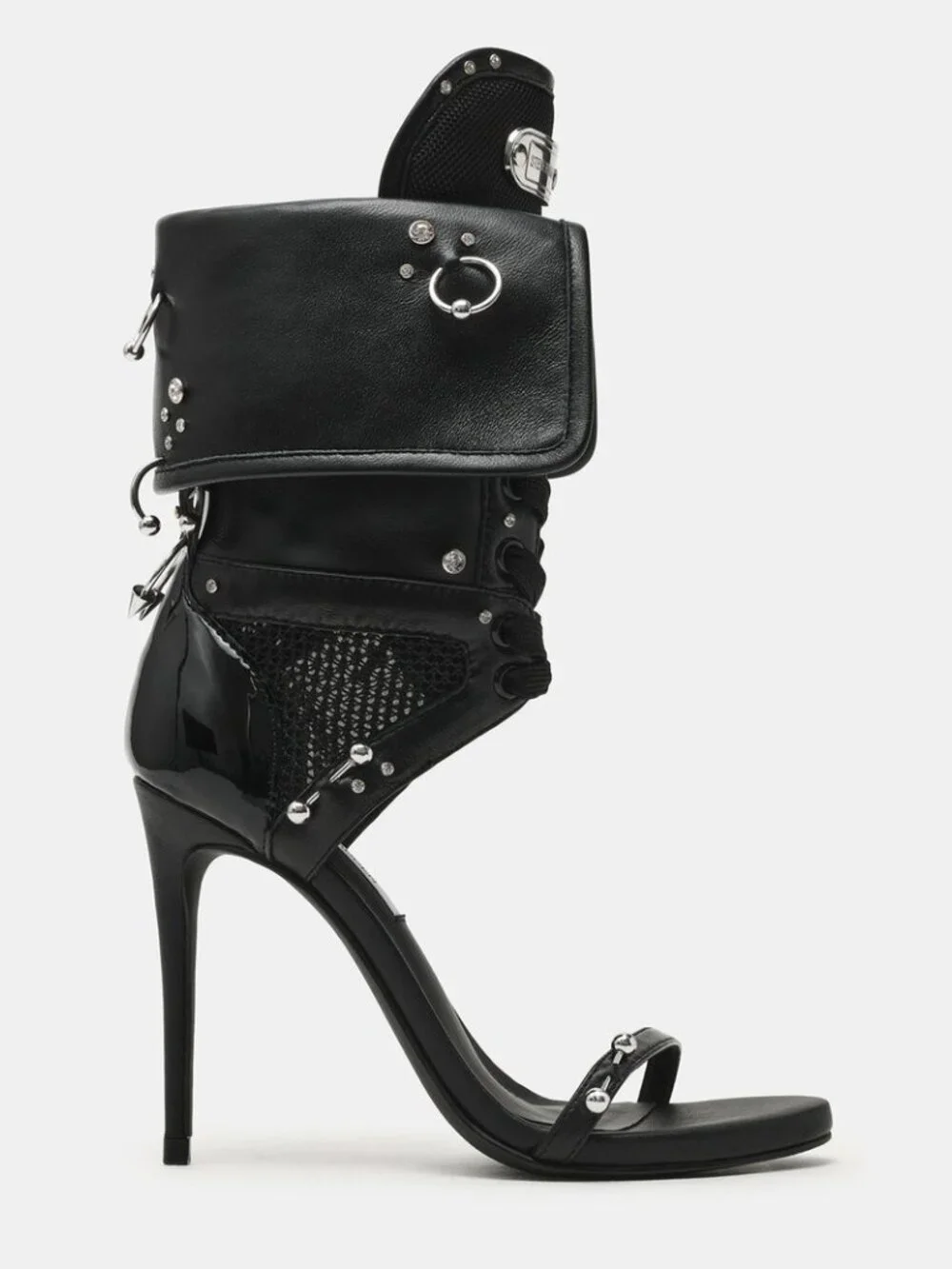 New Steve Madden Womens Casella Piercing Black stiletto heel choose sz shoe - Picture 2 of 6